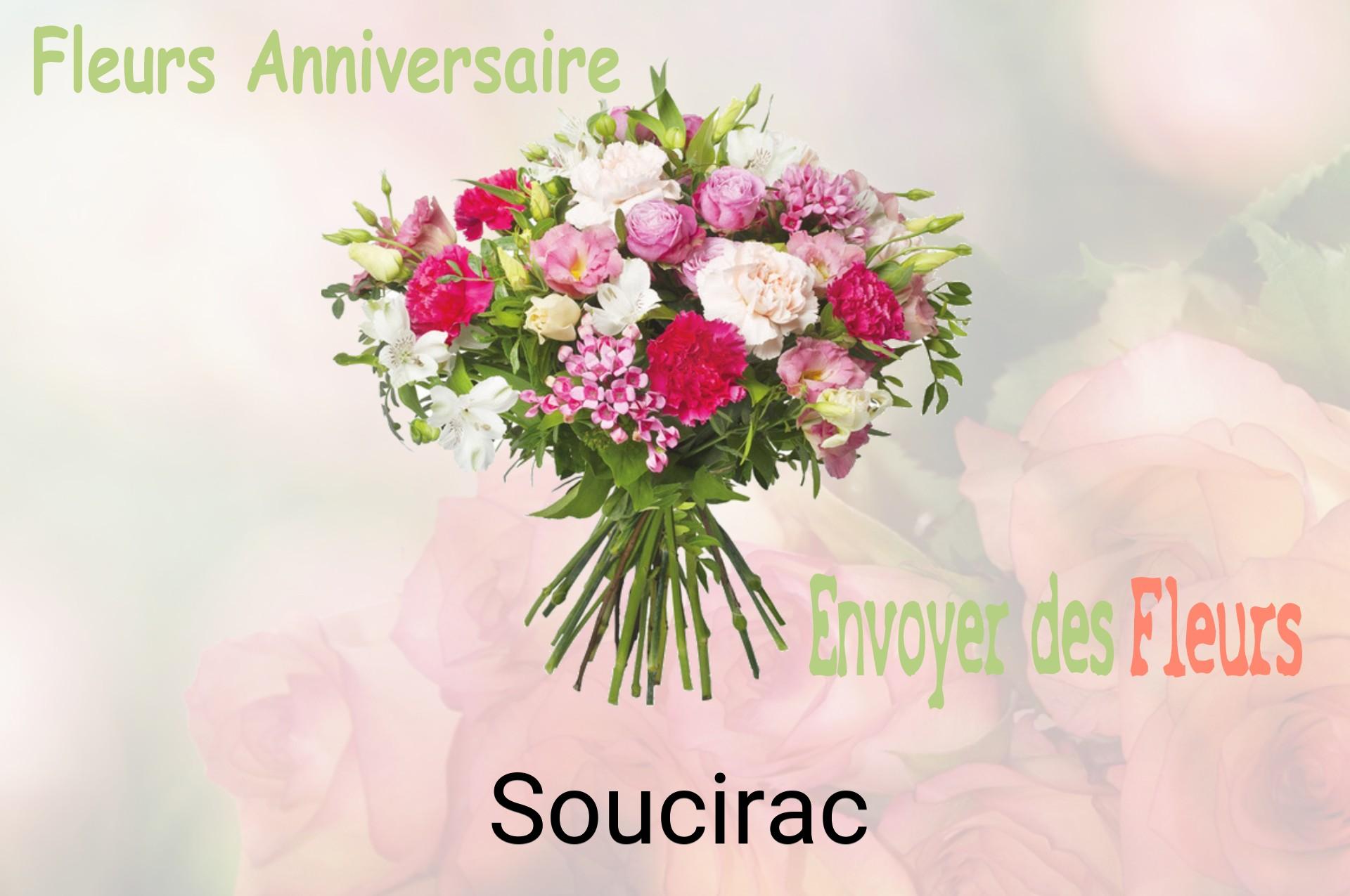 Bouquet de fleurs d’anniversaire livré à Soucirac